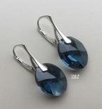 Oorbellen Swarovski kristal NIEUW goud zilver ketting parel, Met kristal, Hangers, Nieuw, Zilver