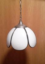 Set hanglampen glas en tin, Ophalen, Gebruikt, Glas, Minder dan 50 cm