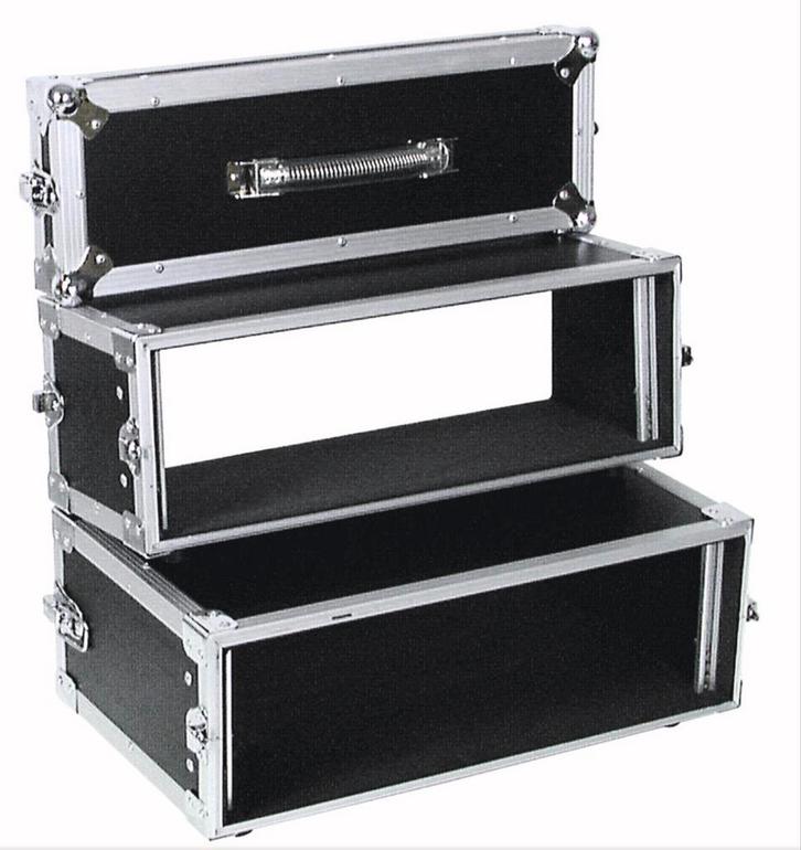 Roadinger Flightcase 2x3HE - MP3/CD Speler, Muziek en Instrumenten, Behuizingen en Koffers, Gebruikt, Speaker of Versterker, Flightcase