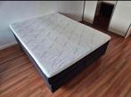 Boxspring 160x210, Ophalen, Zo goed als nieuw, Tweepersoons, Blauw
