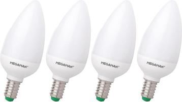 MEGAMAN Zenia kaars E14 / 5W spaarlamp - aantal 4 stuks beschikbaar voor biedingen