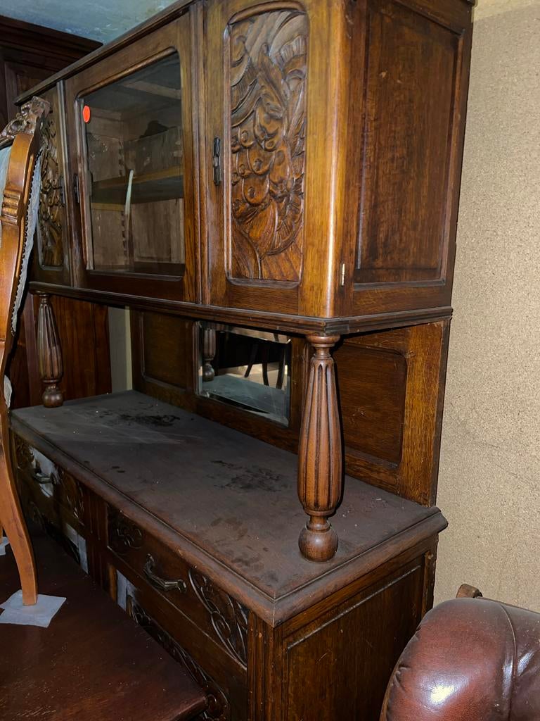 Art Deco Buffetkast met Glas, Ophalen