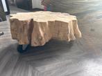 Boomstam bijzettafel op wielen, Gebruikt, Overige typen, Ophalen of Verzenden, 50 mm of meer