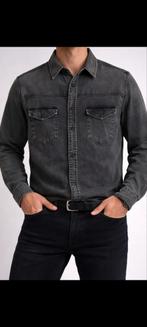 Overhemd denim - Maat S - Nieuwstaat!, Kleding | Heren, Overhemden, Ophalen of Verzenden, Nieuw, Grijs, Onbekend