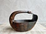 Unieke vintage houten grote bak / mand zwaan houtsnijwerk XL, Ophalen of Verzenden