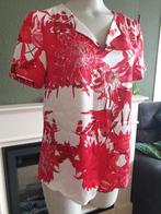 Saint Tropez rood parelmoer top shirt 34 XS S 36 Gratis verz, Verzenden, Zo goed als nieuw, Korte mouw, Maat 36 (S)