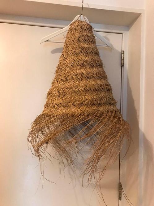 2x Zeegras lampen kap XL groot Marokkaans Bali nieuw boho, Huis en Inrichting, Lampen | Lampenkappen, Nieuw, Rond, Bruin, Ophalen of Verzenden