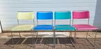 58 x Spilimbergo design stoelen buisframe cafestoelen Italy, Huis en Inrichting, Kunststof, Blauw, Ophalen of Verzenden, Zo goed als nieuw