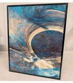 kunst moderne abstracte blauwe sfeer schilderij op canvas, Ophalen of Verzenden