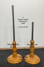 Houten voet met ijzeren buis, Ophalen of Verzenden, Overige materialen