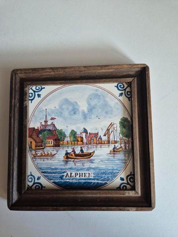 Delfts Blauw Tegeltableau Alphen tiggelaar beschikbaar voor biedingen