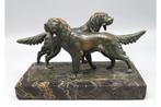 ==twee honden==GESIGNEERD==bronzen beeld==c a 1900==, Antiek en Kunst, Antiek | Koper en Brons, Ophalen of Verzenden, Brons