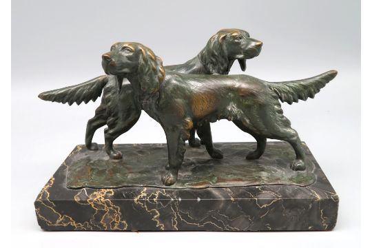 ==twee honden==GESIGNEERD==bronzen beeld==c a 1900==, Antiek en Kunst, Antiek | Koper en Brons, Brons, Ophalen of Verzenden
