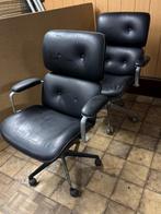 Vintage MIM (Mobili Italiani Moderni) office chair 2x, Huis en Inrichting, Bureaustoelen, Ophalen, Gebruikt, Zwart, Bureaustoel
