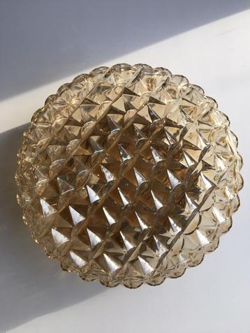 Vintage glazen plafond lamp beschikbaar voor biedingen