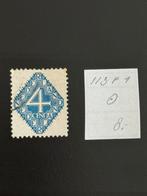 NVPH 113 met Mast Plaatfout 113P1, Ophalen of Verzenden, Gestempeld