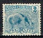 Frans Guyana Tapier, Verzenden, Gestempeld, Dier of Natuur