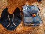 Donkerblauw oornetje en bandages maat pony, Ophalen of Verzenden, Zo goed als nieuw