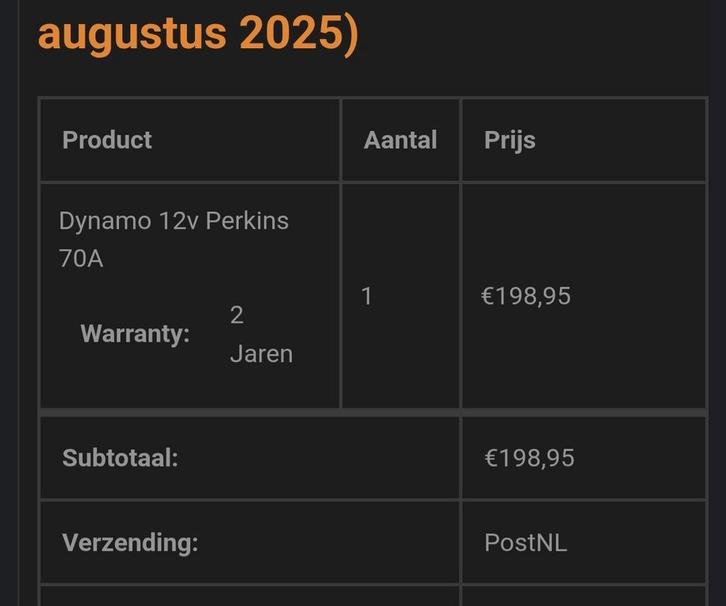 Dynamo 12V 70A - Boot/Marine, Watersport en Boten, Bootonderdelen, Nieuw, Motor en Techniek, Zeilboot of Motorboot, Ophalen of Verzenden