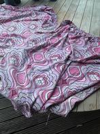 Retro vintage gordijnen 2x 120x80 cm roze cm katoen, Huis en Inrichting, Stoffering | Gordijnen en Lamellen, Ophalen of Verzenden