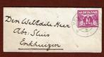 Envelopje uit Velp (Gld) naar Enkhuizen - 19?? (pst.st Velp), Postzegels en Munten, Ophalen of Verzenden, Envelop