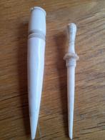 Antiek Benen Naaldenkoker met Naald, Ophalen of Verzenden