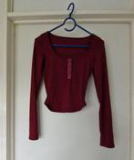 Croptop met lange mouwen (diep rode), Ophalen of Verzenden, Zo goed als nieuw, Lange mouw, Maat 36 (S)