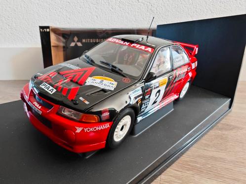 Autoart Mitsubishi Lancer Evo VI Rally of Canberra Winner #2, Hobby en Vrije tijd, Modelauto's | 1:18, Zo goed als nieuw, Auto