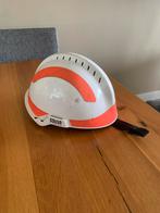 Witte MSA Veiligheidshelm met Oranje Accent, Ophalen of Verzenden, Met vizier, Gebruikt