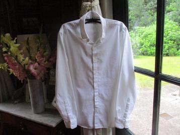 mj/MNG MAN wit overhemd maat S/polo ESSENTIALS/wit maat M beschikbaar voor biedingen