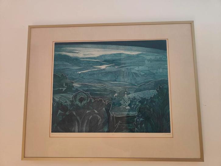 Prachtige ets van Ank Spronk nederlandse kunst schilderij, Antiek en Kunst, Kunst | Etsen en Gravures, Ophalen