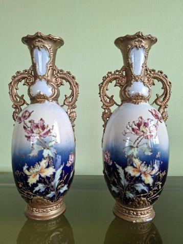 Art nouveau vazen, Ernst Wahliss beschikbaar voor biedingen