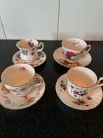 4 engelse kop en schotel china bone porselein, Verzamelen, Ophalen of Verzenden, Zo goed als nieuw, Porselein, Kop en/of schotel