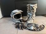 Cross laarzen, helm, bril en handschoenen set, Motoren, Kleding | Motorkleding, Ophalen