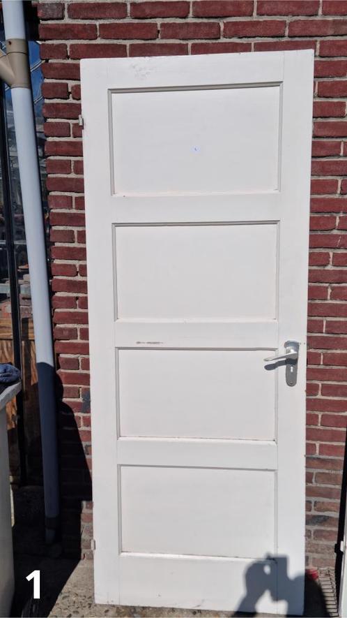 Klassieke stompe binnendeuren, Doe-het-zelf en Verbouw, Deuren en Horren, Gebruikt, Binnendeur, 200 tot 215 cm, 80 tot 100 cm