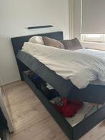 Bed, Ophalen, Gebruikt, Blauw, Tweepersoons