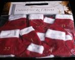 Adventskalender 24 genummerde Kerstsokken rood met wit, Ophalen of Verzenden, Nieuw