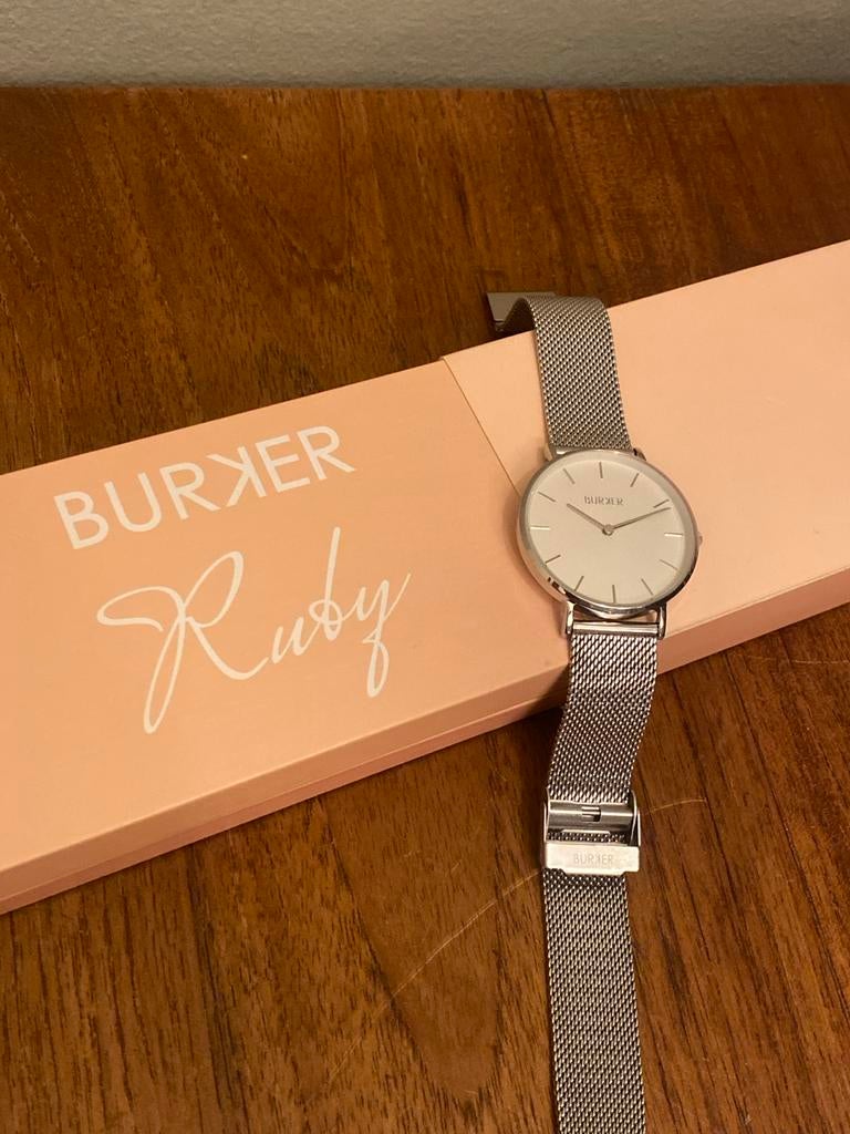 Burker Ruby Horloge - Stijlvol en Tijdloos, Sieraden, Tassen en Uiterlijk, Horloges | Dames, Overige merken, Staal, Staal, Polshorloge