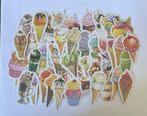 Ijs ijsjes zomer stickers, Verzenden, Nieuw, Meerdere stickers