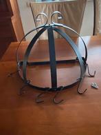 Vintage Black Metal Pot Rack 1/2-Round Wall Mount, Ophalen of Verzenden, Zo goed als nieuw, Overige materialen