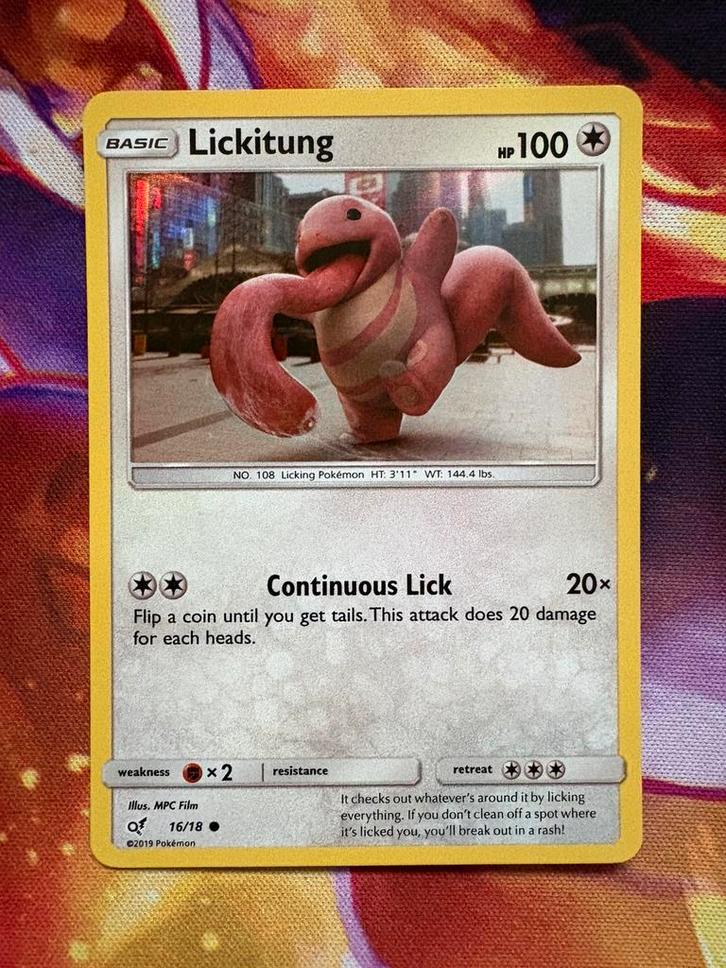 Lickitung Detective Pikachu, Hobby en Vrije tijd, Verzamelkaartspellen | Pokémon, Nieuw, Losse kaart, Ophalen of Verzenden