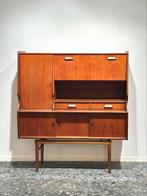 Vintage Highboard Wandkast Teakfineer Midcentury 60, Teakhout, Ophalen of Verzenden, Zo goed als nieuw, Minder dan 150 cm