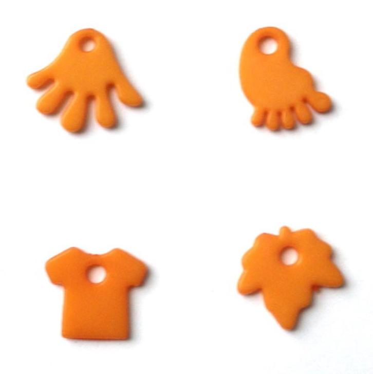 Mix van oranje bedels voor kindersieraden (10 stuks), Hobby en Vrije tijd, Kralen en Sieraden maken, Nieuw, Bedel, Verzenden