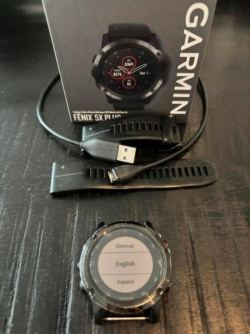 GARMIN FENIX 5X PLUS Sapphire 51mm, Sieraden, Tassen en Uiterlijk, Sporthorloges, Gebruikt, Android, Zwart, Ophalen of Verzenden