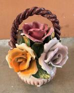 Capodimonte Rozenmandje - Italiaans porcelein vintage, Antiek en Kunst, Antiek | Keramiek en Aardewerk, Ophalen