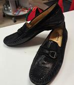 Sioux leren mocassins instappers zwart 6 H 39.5 wijd 50428, Sioux, ., Zwart, Nieuw