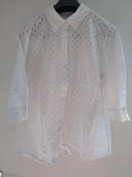 Witte blouse met broderie maat 46, Kleding | Dames, Blouses en Tunieken, Ophalen of Verzenden, Zo goed als nieuw, Maat 46/48 (XL) of groter