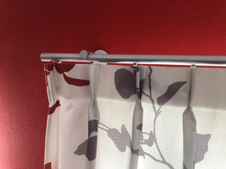 Gordijnen met roedes, Huis en Inrichting, Stoffering | Gordijnen en Lamellen, Zo goed als nieuw, 200 cm of meer, 200 cm of meer