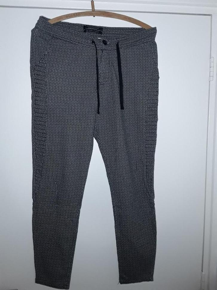 Scotch & Soda Donkerblauwe Broek Met Print Maat 1 = Maat S, Kleding | Dames, Broeken en Pantalons, Zo goed als nieuw, Maat 38/40 (M)