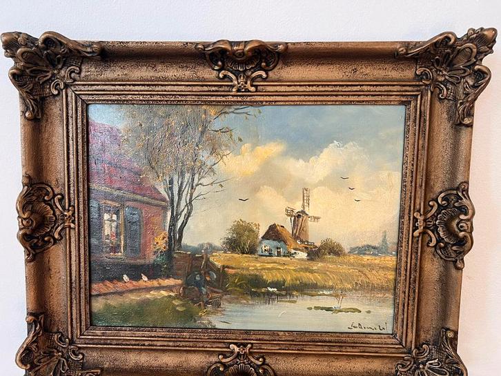 20e Eeuws Nederlands Landschap Schilderij, Antiek en Kunst, Kunst | Schilderijen | Klassiek, Ophalen of Verzenden